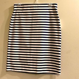 Old Navy Navy/White Striped Skirt